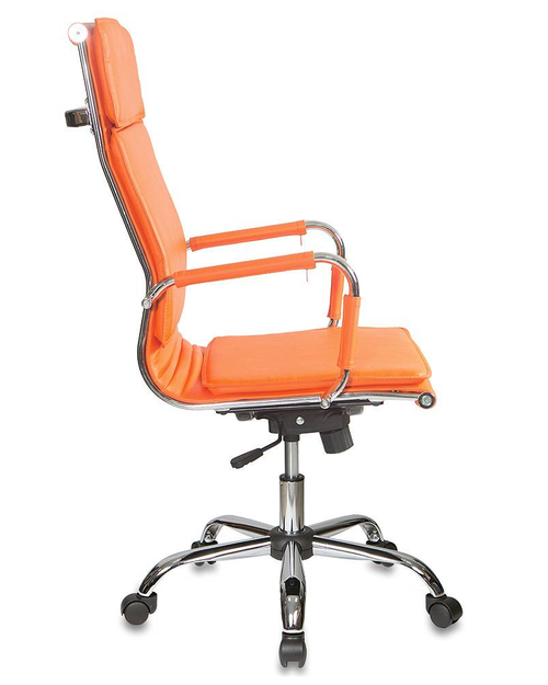 Кресло руководителя Бюрократ CH-993/ORANGE оранжевый искусственная кожа крестовина хром