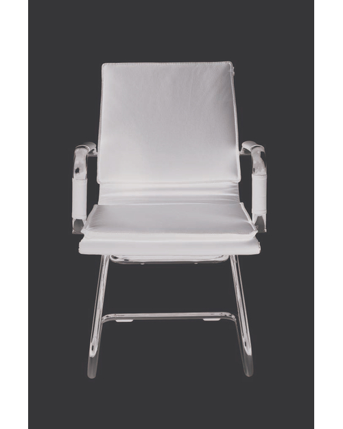 Кресло Бюрократ CH-993-Low-V/Black на полозьях низкая спинка черный искусственная кожа