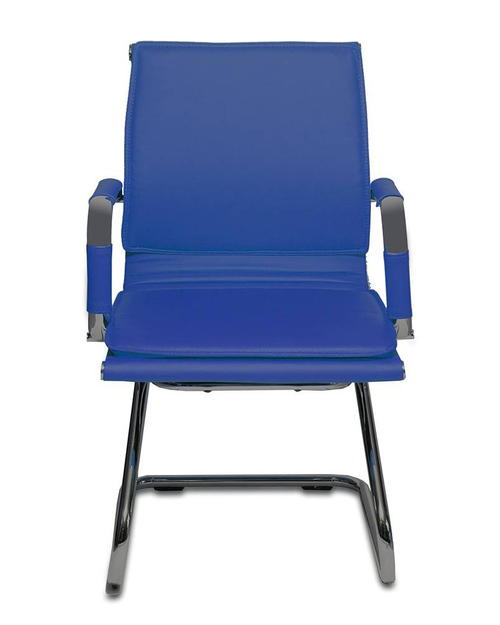 Кресло Бюрократ CH-993-Low-V/blue на полозьях низкая спинка синий искусственная кожа
