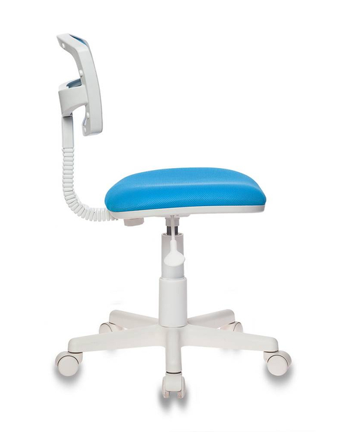 Кресло детское Бюрократ CH-W299/LB/TW-55 спинка сетка голубой TW-31 TW-55 (пластик белый)