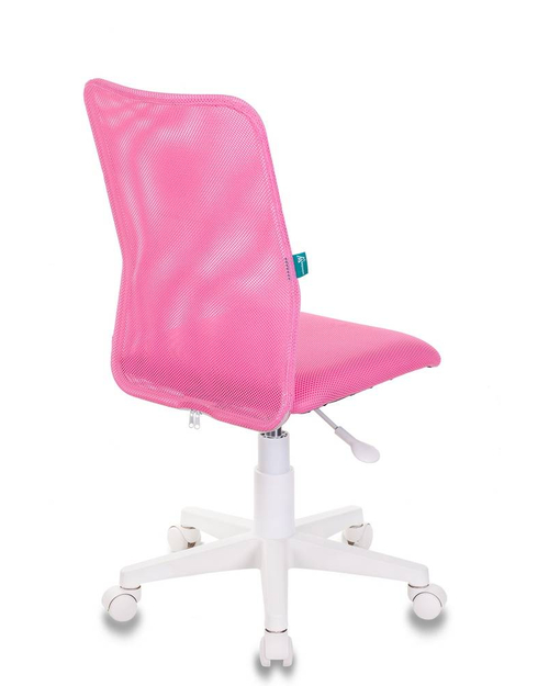 Кресло детское Бюрократ KD-9/WH/TW-13A розовый TW-03A TW-13А сетка/ткань (пластик белый)