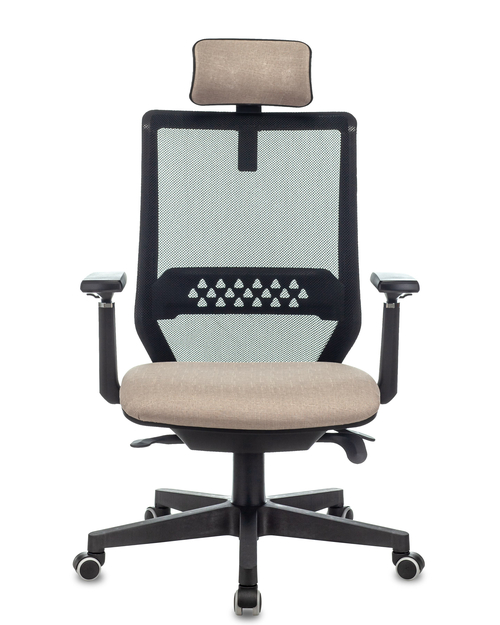 Кресло руководителя Бюрократ EXPERT черный TW-01 сиденье бежевый 38-402 сетка/ткань с подголов. крестовина пластик