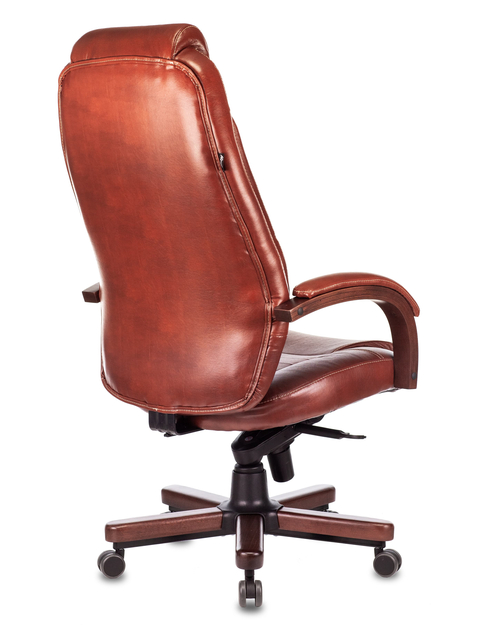Кресло руководителя Бюрократ T-9923WALNUT светло-коричневый Leather Eichel кожа крестовина металл/дерево