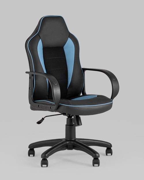 Кресло компьютерное игровое Кратос экокожа черный/синий