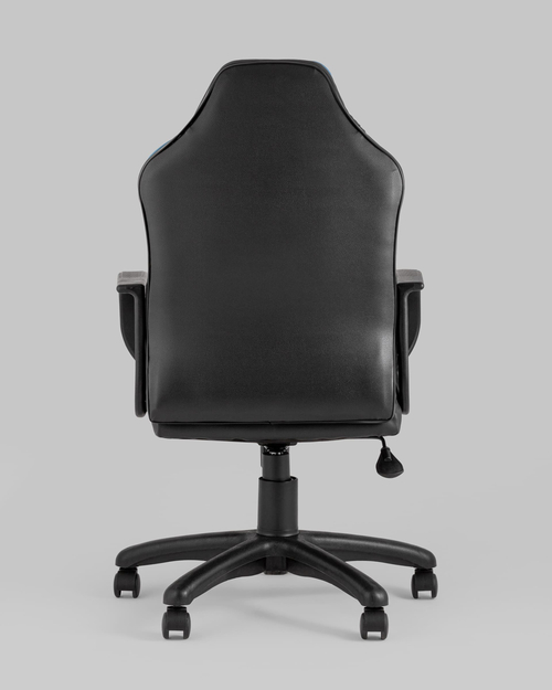 Кресло компьютерное игровое Кратос экокожа черный/синий