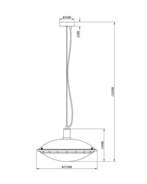 Подвесной светильник Moderli V2770-1P Flow 1*E27*60W