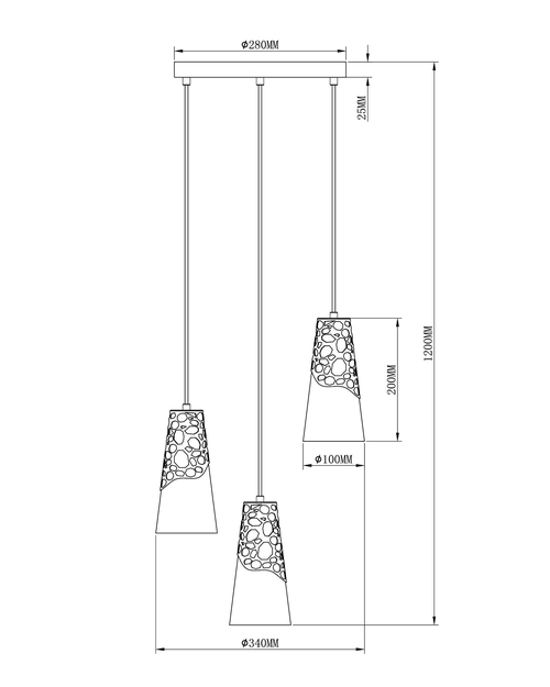 Подвесной светильник Moderli V2821-3P Natali 3*E14*40W
