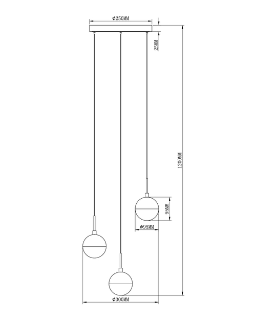 Подвесной светильник Moderli V2831-3PL Renate 3*LED*4,5W