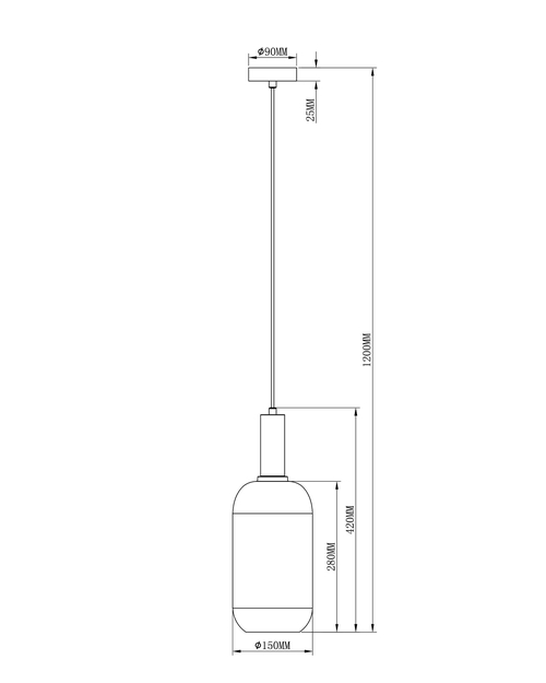 Подвесной светильник Moderli V2890-1P Martin 1*E27*60W