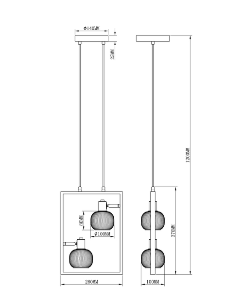 Подвесной светильник Moderli V3034-2P Katrin 2*E14*40W