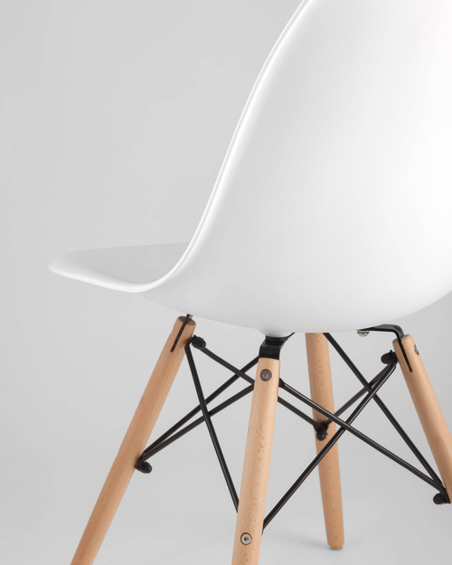 Обеденная группа стол Rondо белый, стулья Eames Style DSW белые