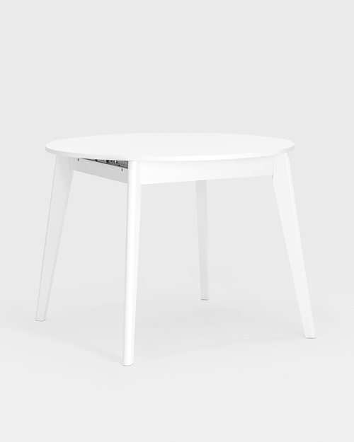 Обеденная группа стол Rondo белый, стулья DSW пэчворк черно-белые