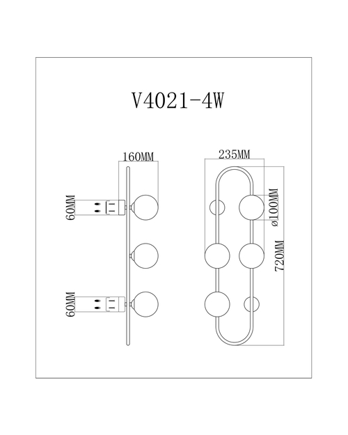 Настенный светильник Moderli V4021-4W Krona