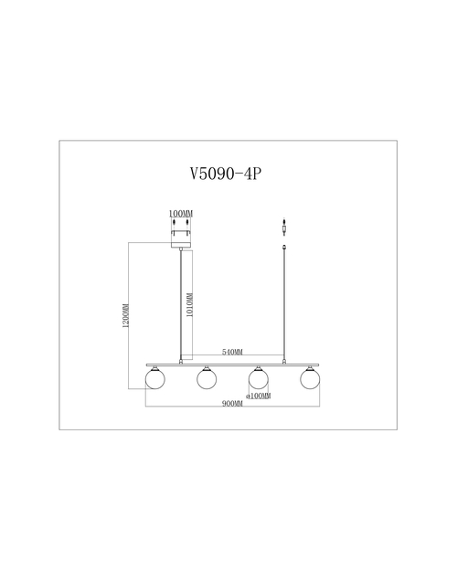 Подвесной светильник Moderli V5090-4P Lingdal
