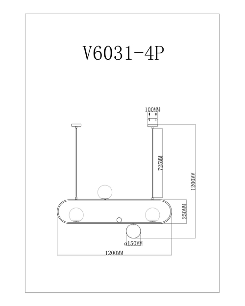 Подвесной светильник Moderli V6031-4P Krona