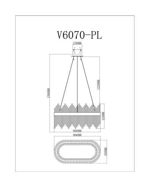 Светодиодный подвесной светильник Moderli V6070-PL Diadem