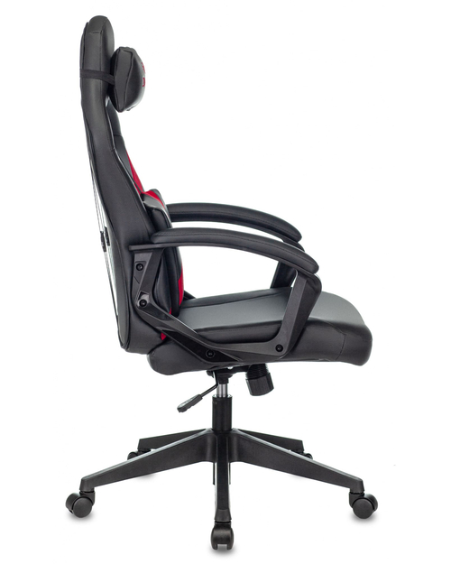 Кресло игровое Бюрократ ZOMBIE DRIVER черный/красный искусственная кожа с подголов. крестовина плас