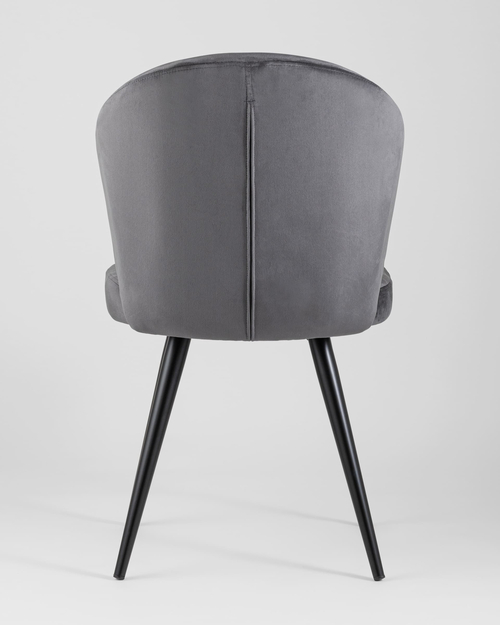 Обеденная группа стол Clyde бетон/белый, стулья Танго велюр серые