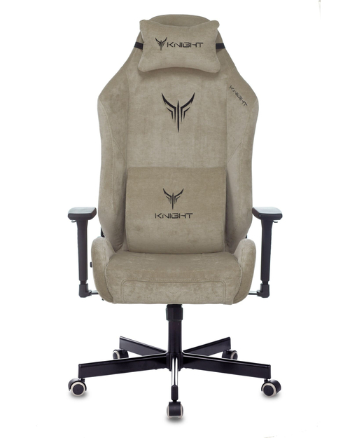 Кресло игровое Knight N1 Fabric бежевый Light-21 с подголов. крестовина металл