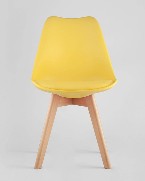 Обеденная группа стол Стокгольм 160-220*90, 6 стульев Frankfurt желтые