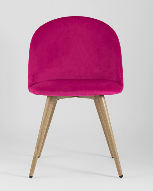 Обеденная группа стол Стокгольм 160-220*90, 6 cтульев Лион велюр розовый