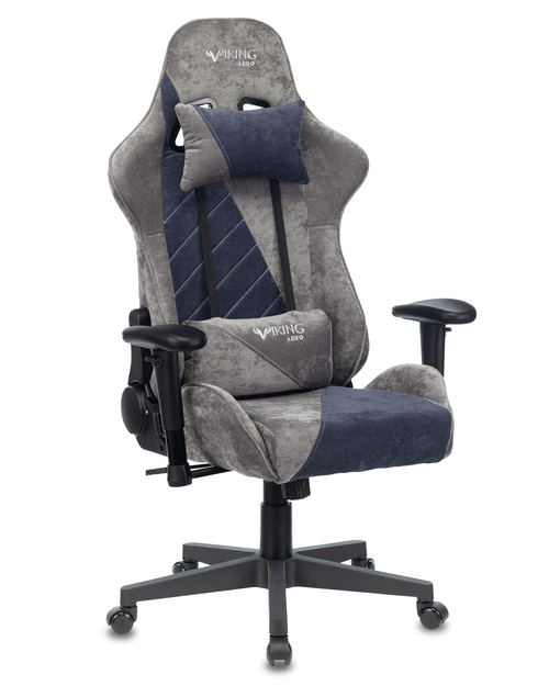Кресло игровое Бюрократ VIKING X серый/темно-синий