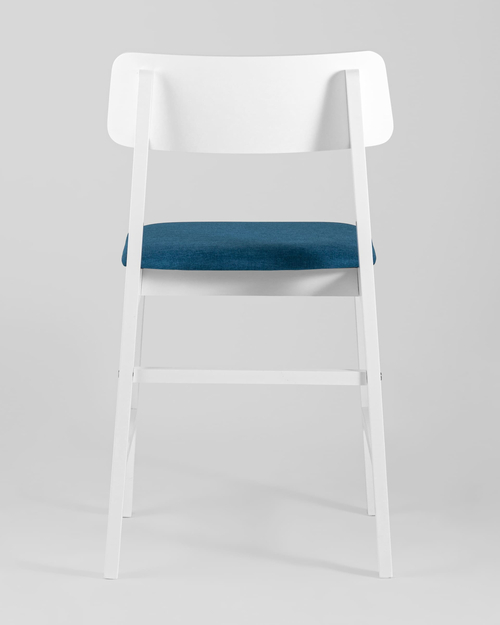 Обеденная группа стол GUDI 120*75 белый, стулья ODEN WHITE синие 4 шт.