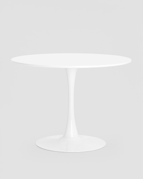Обеденная группа стол Tulip D100 белый, стулья Style DSW белые 4 шт.