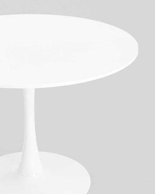 Обеденная группа стол Tulip D100 белый, стулья Style DSW белые 4 шт.