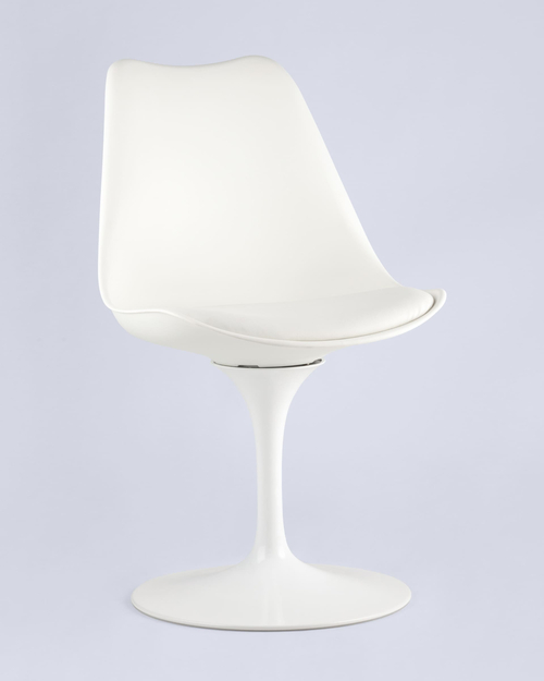Обеденная группа стол Tulip D100 белый, стулья Tulip белые 4 шт.