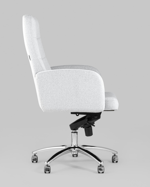 Кресло руководителя Лансет микровелюр светло-серый