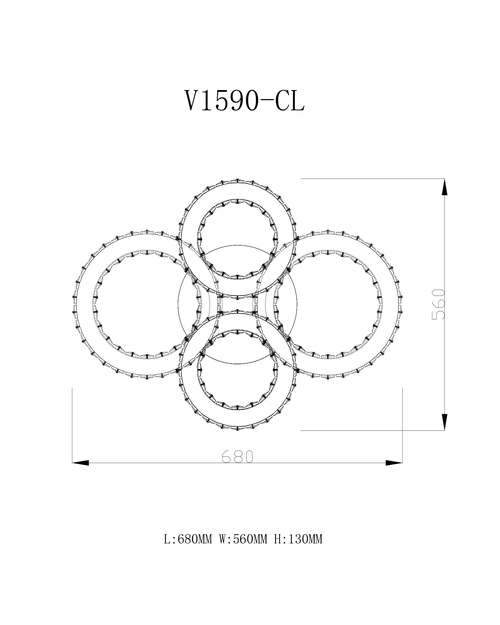 Светодиодная потолочная люстра Moderli V1590-CL Luna LED*44W