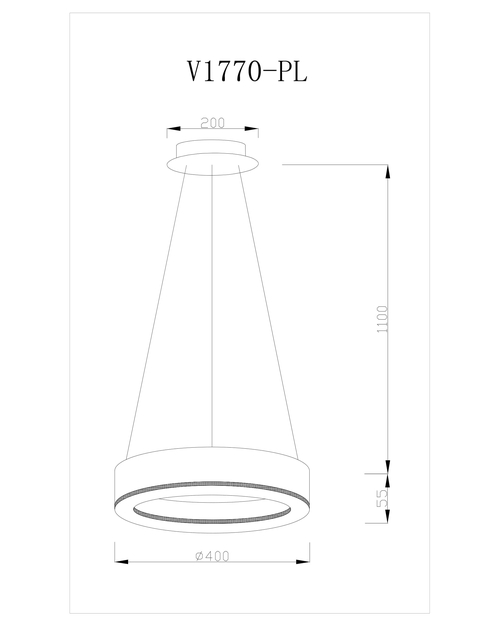 Светодиодная подвесная люстра Moderli V1770-PL Viso LED*48W
