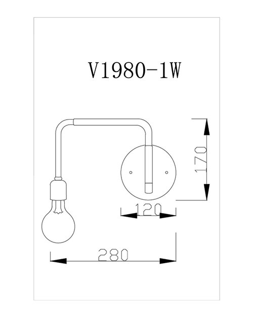 Настенный светильник Moderli V1980-1W Viona 1*E27*60W