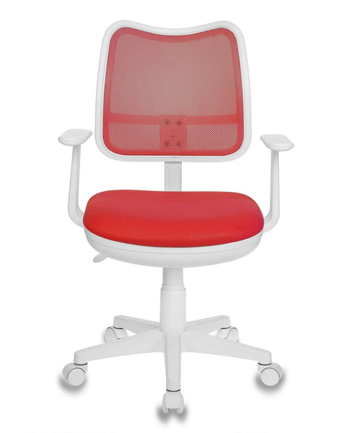 Кресло детское Бюрократ CH-W797/R/TW-97N спинка сетка красный сиденье красный TW-97N колеса белый (пластик белый)