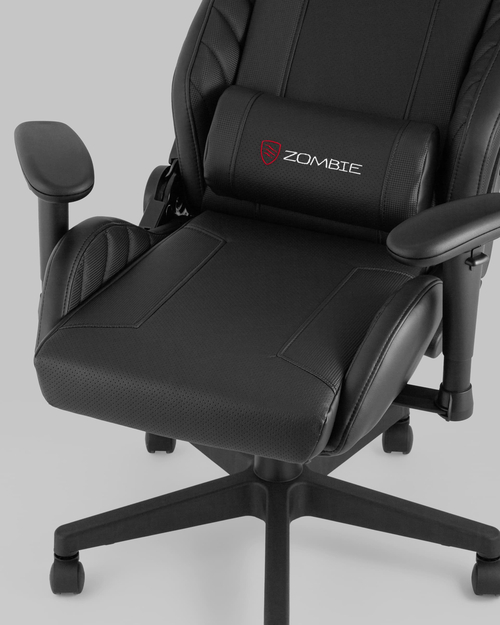 Кресло игровое Zombie Thunder 3X черный эко.кожа с подголов. крестовина пластик