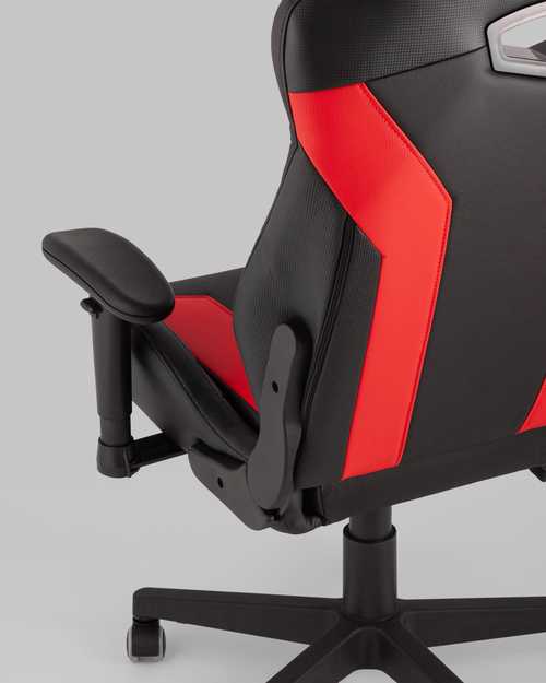 Кресло игровое Zombie Thunder 3X черный/красный эко.кожа с подголов. крестовина пластик