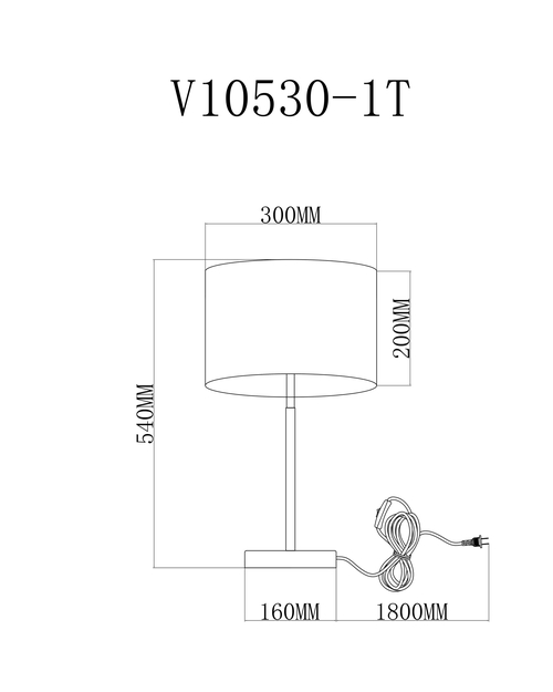 Лампа настольная Moderli V10530-1T Visalia