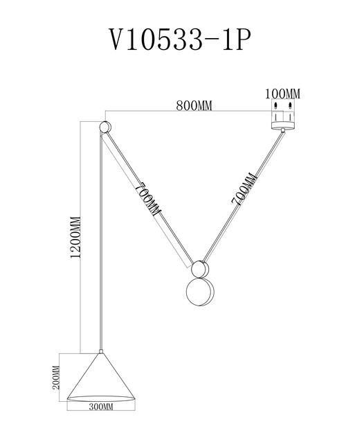 Светильник подвесной Moderli V10533-1P Plano