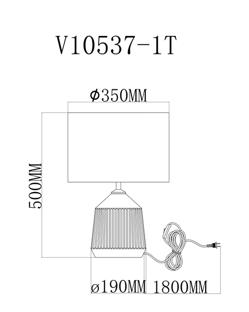 Лампа настольная Moderli V10537-1T Palma