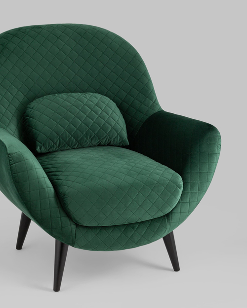 Кресло Карл велюр зеленый