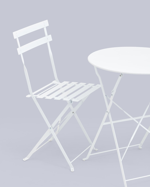 Комплект стола и двух стульев Бистро белый