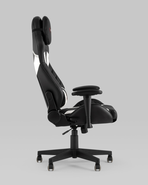 Кресло игровое Zombie Thunder 3X черный/белый эко.кожа крестовина пластик
