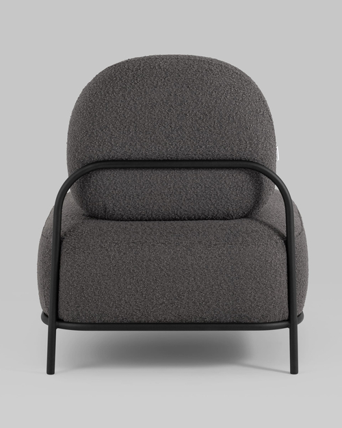 Кресло Стоун ткань букле тёмно-серый