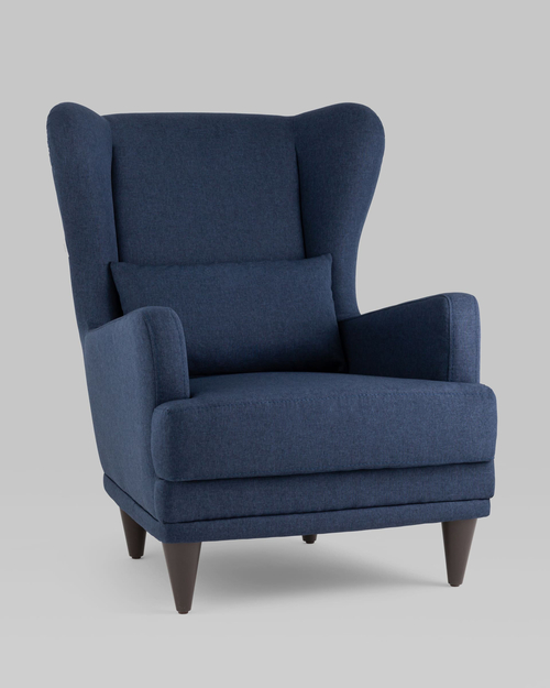 Кресло Скотт рогожка синий