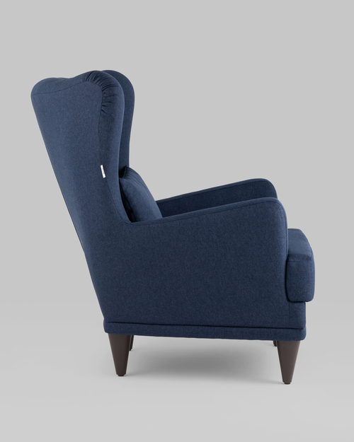 Кресло Скотт рогожка синий