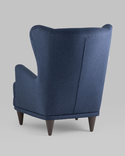 Кресло Скотт рогожка синий