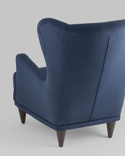 Кресло Скотт рогожка синий