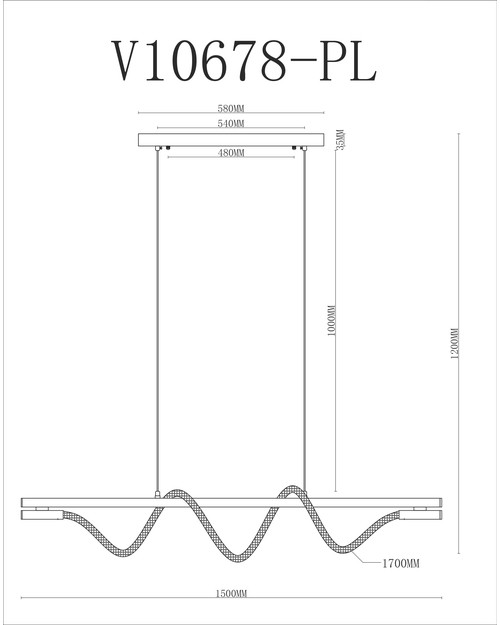 Светильник подвесной светодиодный Moderli V10678-PL True