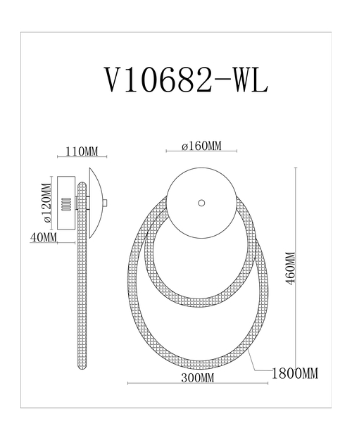 Светильник настенный светодиодный Moderli V10682-WL True
